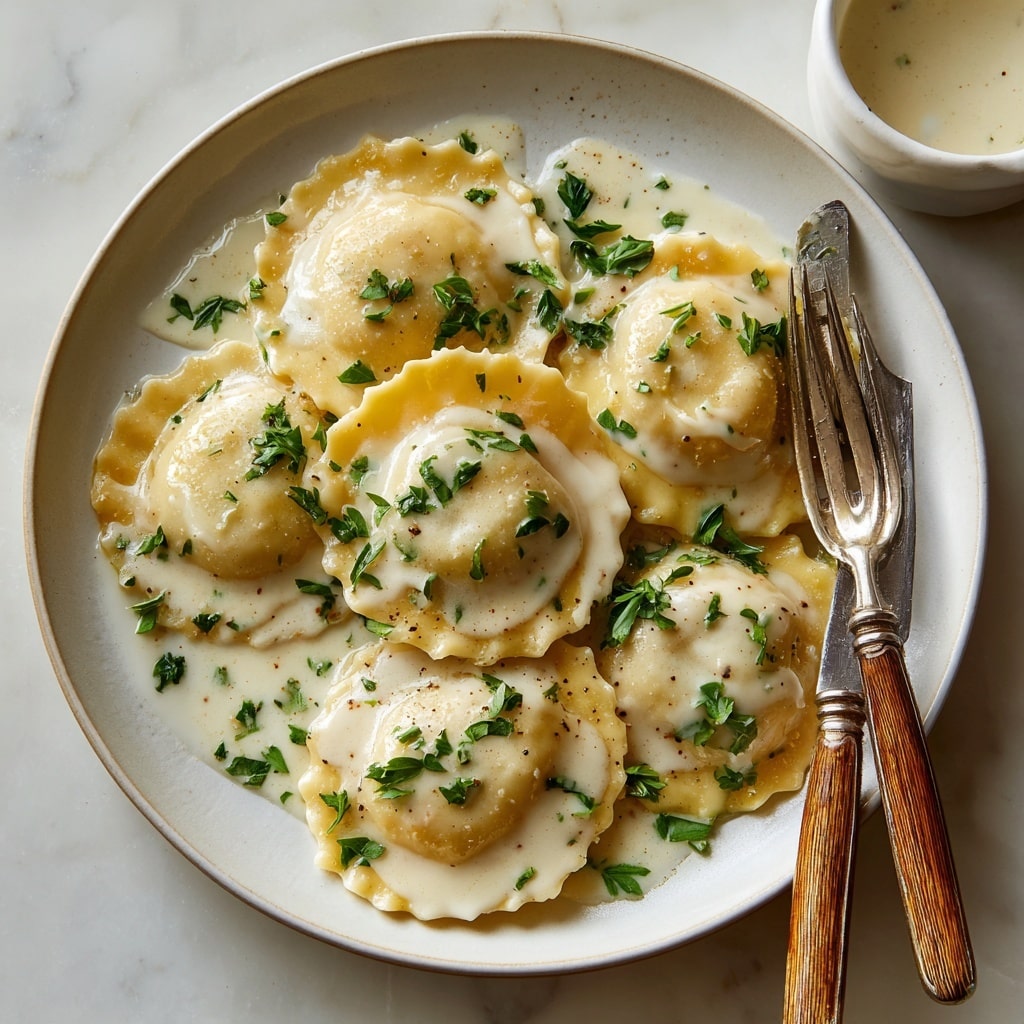 Lobster Ravioli with Creamy Lemon Parmesan Sauce Recipe
