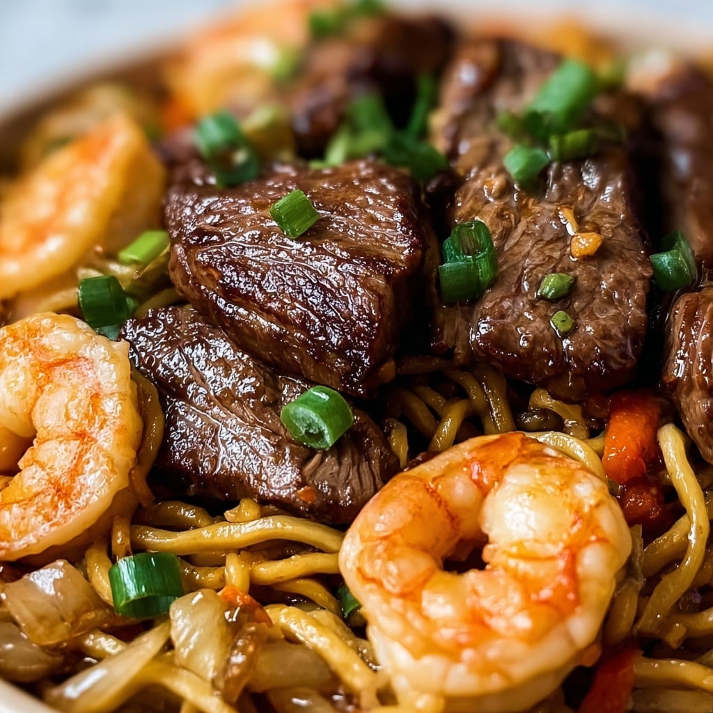 Garlic Butter Steak and Shrimp Stir-Fried Noodles Recipe 6 Garlic Butter Steak and Shrimp Stir-Fried Noodles Recipe - Recipe Image