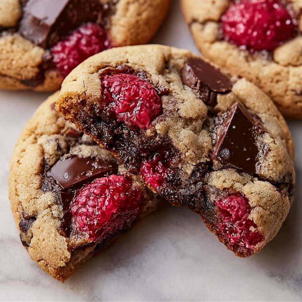 Raspberry Chocolate Chunk Cookies Recipe 6 Raspberry Chocolate Chunk Cookies Recipe - Recipe Image