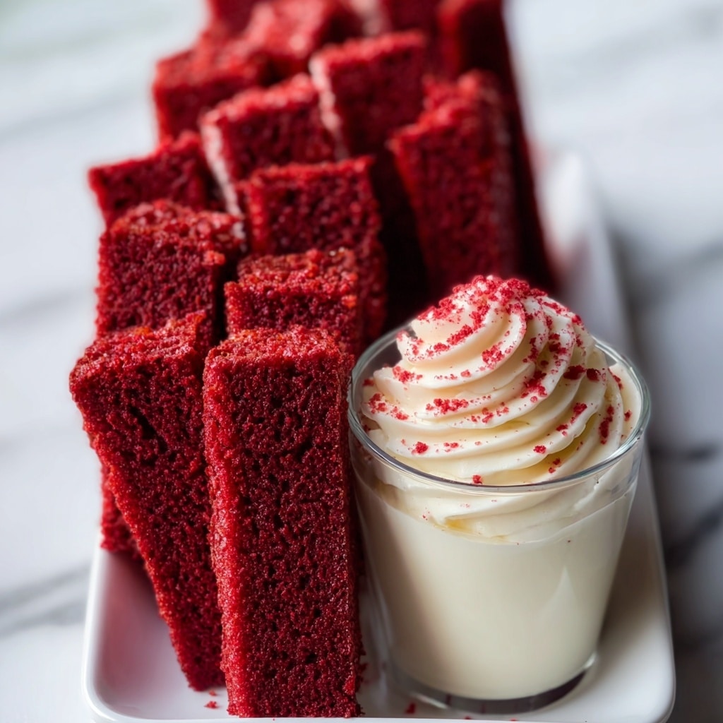 Homemade Red Velvet Brownie Dippers Recipe