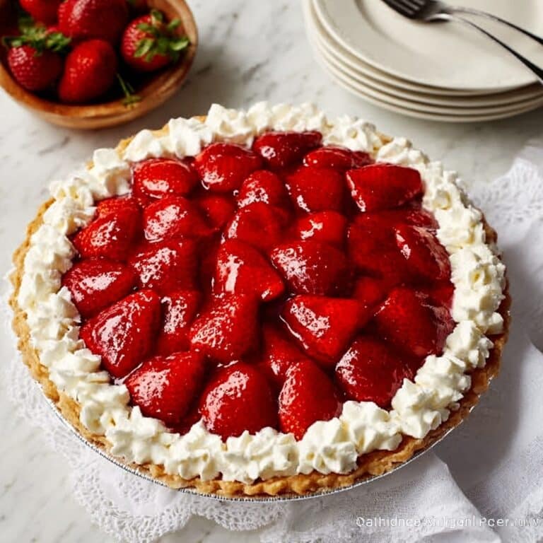 No-Bake Strawberry Cheesecake Cream Pie Recipe