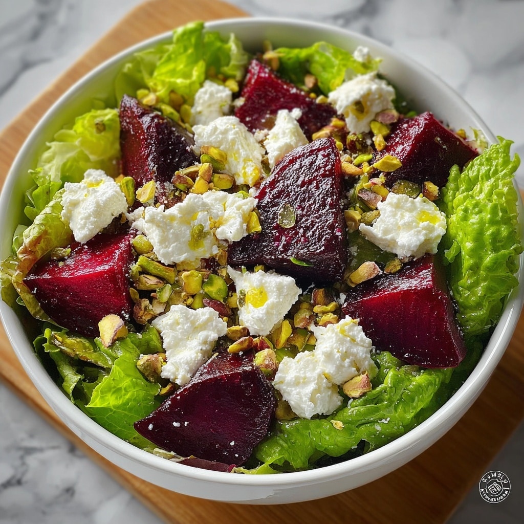 Roasted Beet Salad with Goat Cheese and Pistachios Recipe