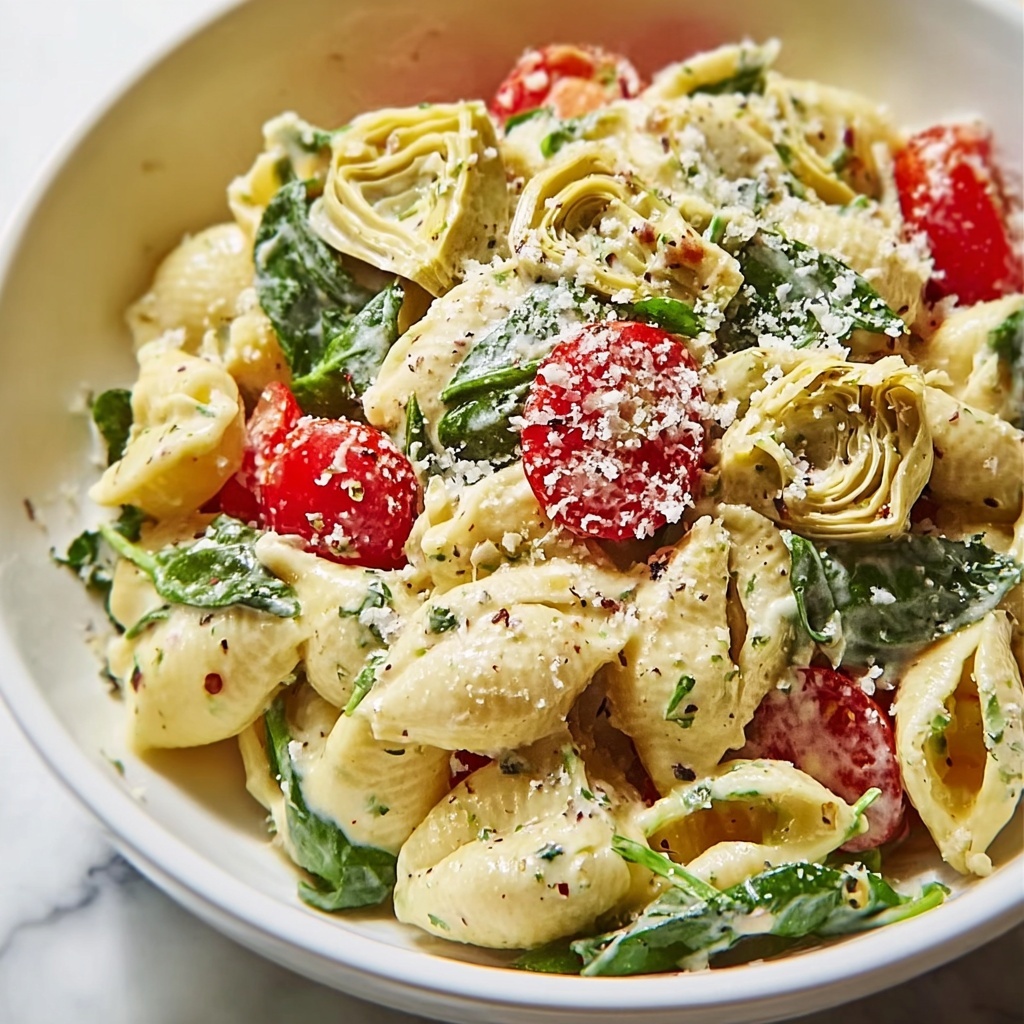 Artichoke & Spinach Pasta Salad Recipe 6 Artichoke & Spinach Pasta Salad Recipe - Recipe Image