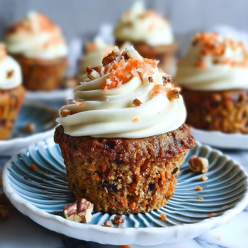 Carrot Cake Cupcakes with Cream Cheese Frosting Recipe 6 Carrot Cake Cupcakes with Cream Cheese Frosting Recipe - Recipe Image