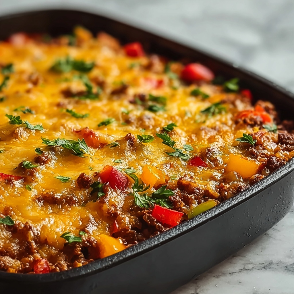 Easy Stuffed Pepper Casserole Recipe 6 Easy Stuffed Pepper Casserole Recipe - Recipe Image