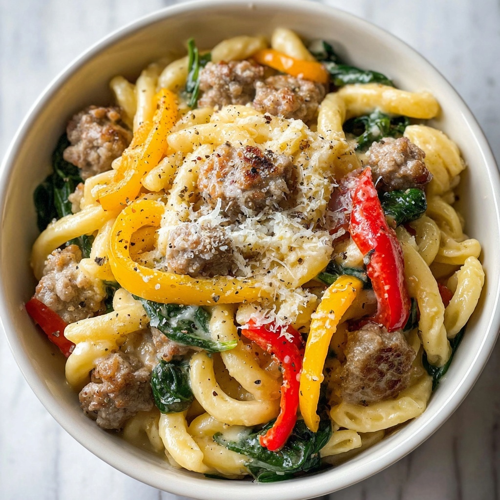 Creamy Sausage and Peppers Pasta Recipe 6 Creamy Sausage and Peppers Pasta Recipe - Recipe Image