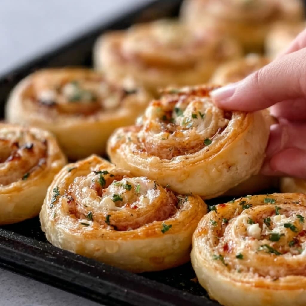 Ham and Cheese Puff Pastry Pinwheels Recipe 5 Ham and Cheese Puff Pastry Pinwheels Recipe - Recipe Image
