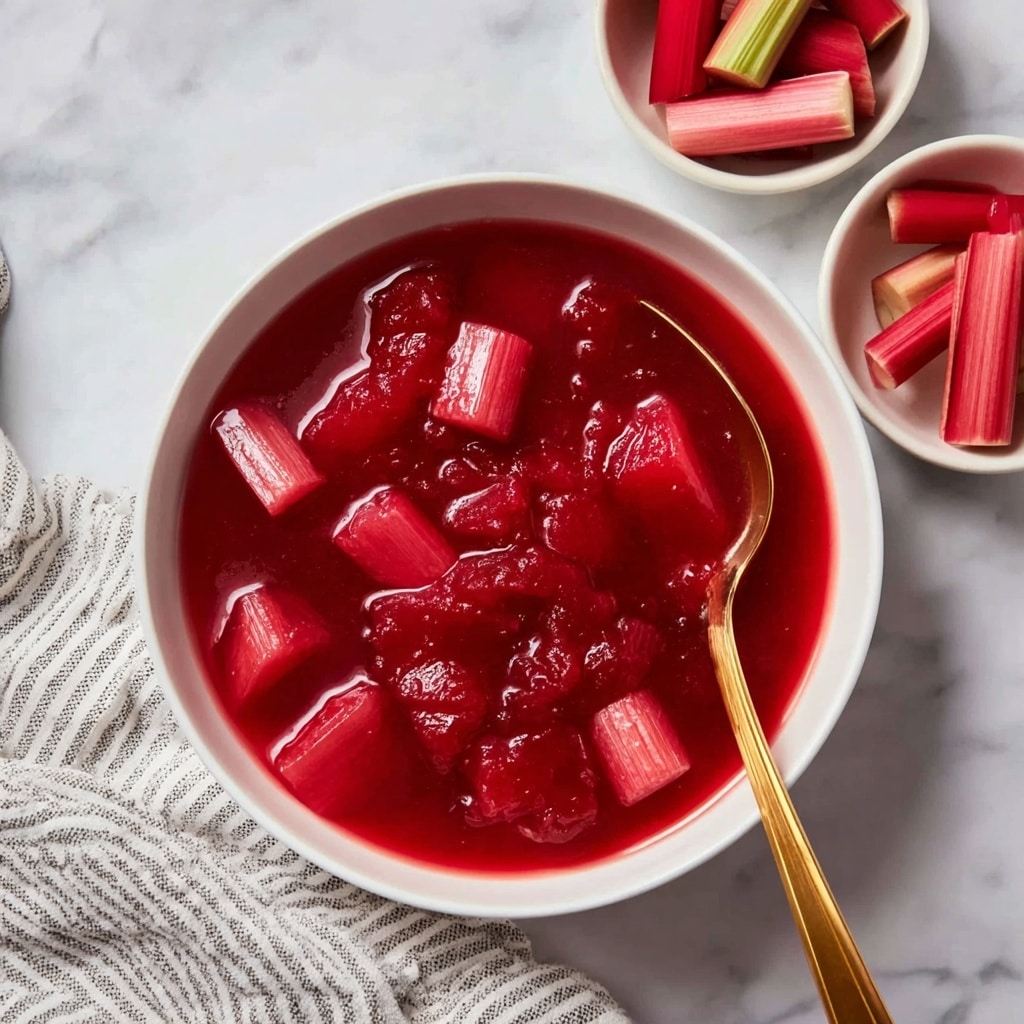 Sweet and Tangy Rhubarb Sauce Recipe 6 Sweet and Tangy Rhubarb Sauce Recipe - Recipe Image