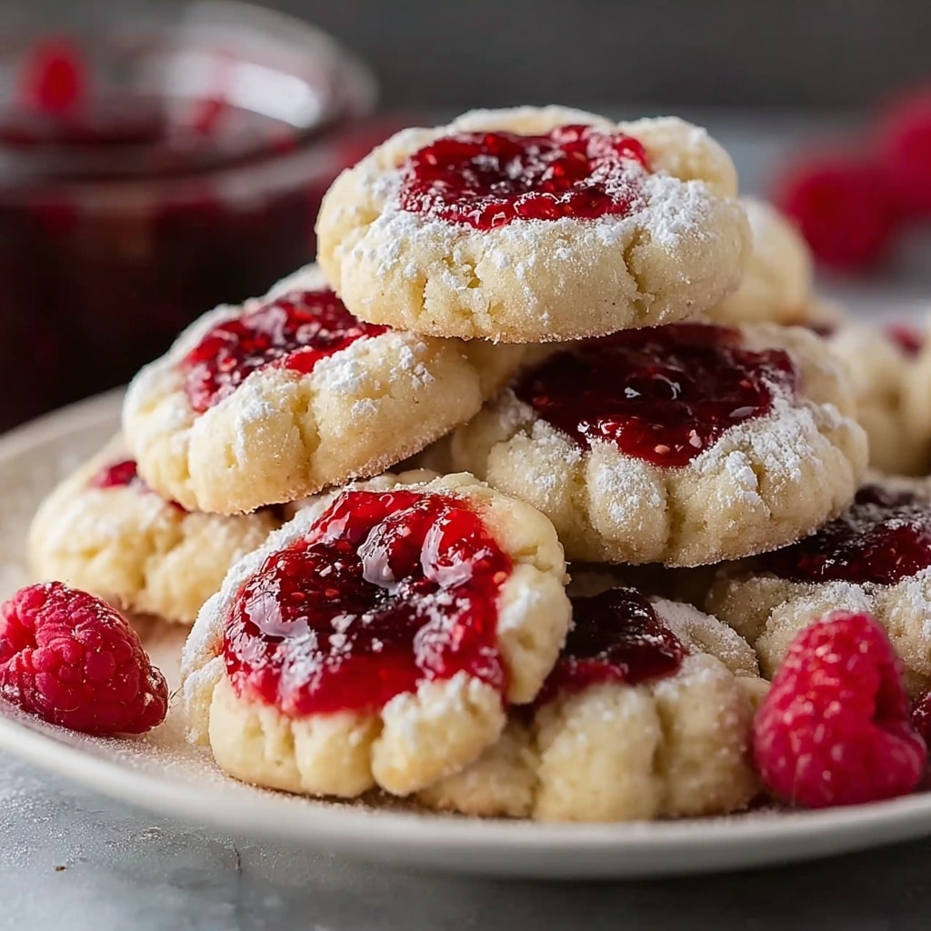 Raspberry Thumbprint Cookies Recipe 6 Raspberry Thumbprint Cookies Recipe - Recipe Image