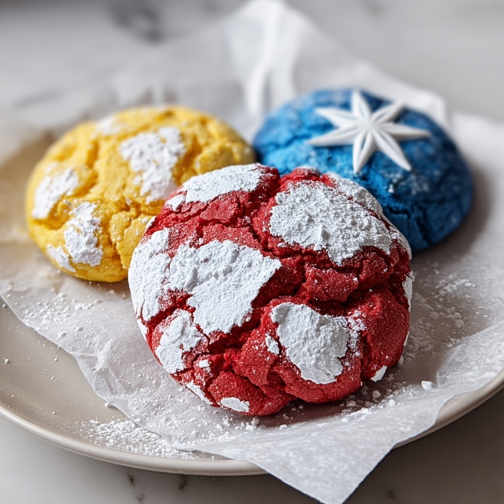 Patriotic Crinkle Cookies Recipe 6 Patriotic Crinkle Cookies Recipe - Recipe Image