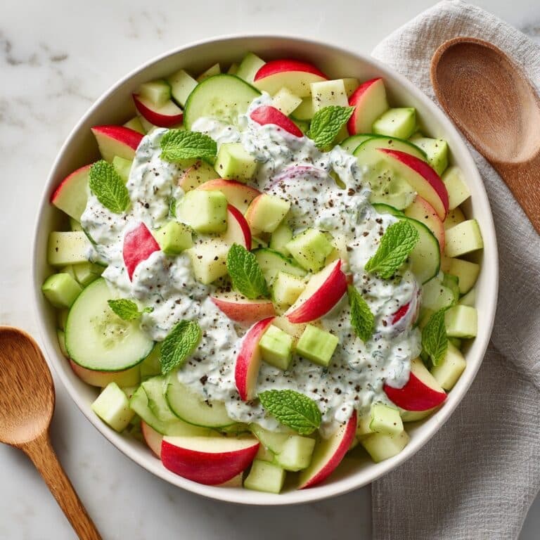 Apple Cucumber Salad with Lemon Honey Dressing Recipe