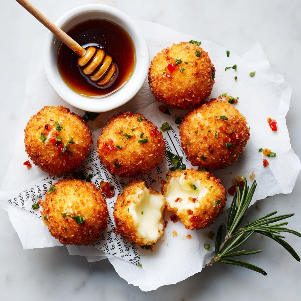 Baked Goat Cheese Balls with Hot Honey and Herbs Recipe