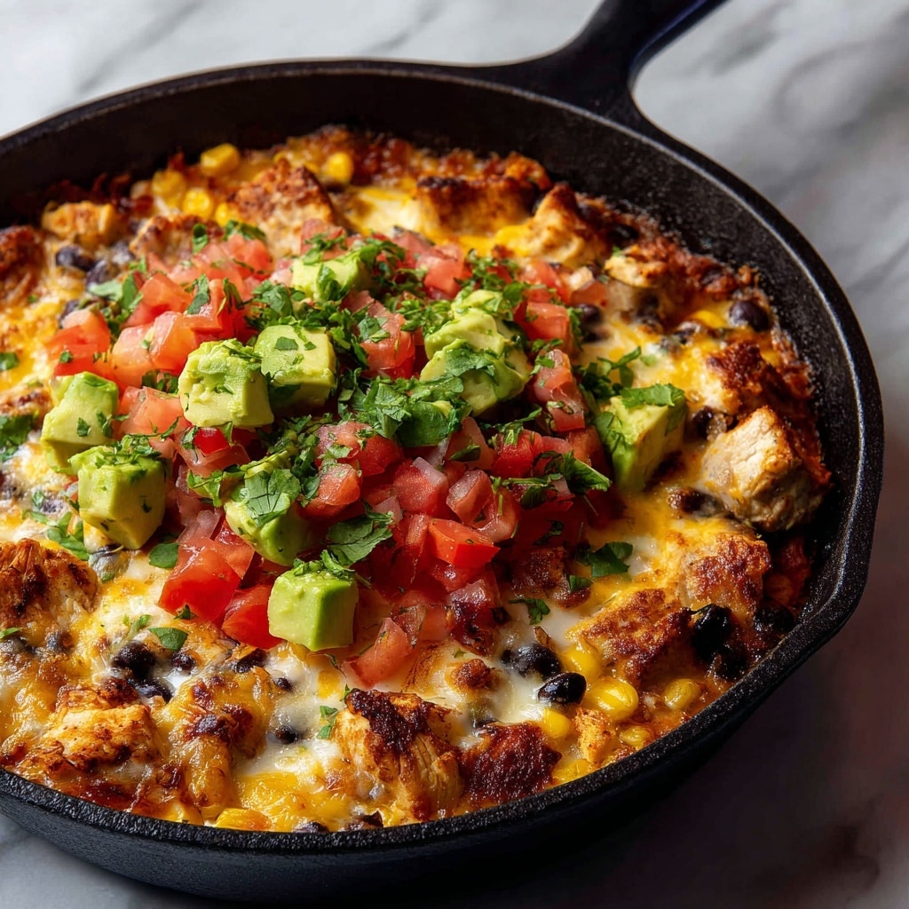 Cheesy Chicken Burrito Skillet Recipe