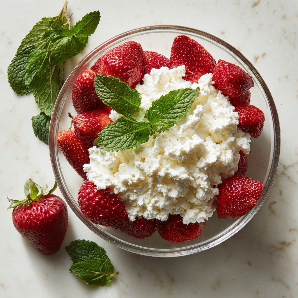 Strawberries with Mint-Infused Cream Recipe