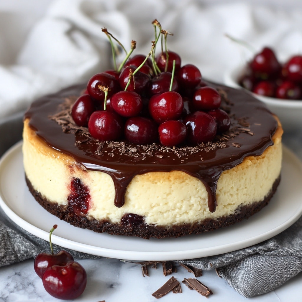 Chocolate Cherry Cheesecake Recipe - Recipe Image