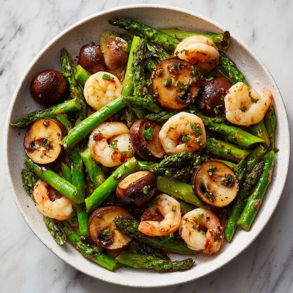 Shrimp and Asparagus Stir-Fry with Mushrooms Recipe - Recipe Image