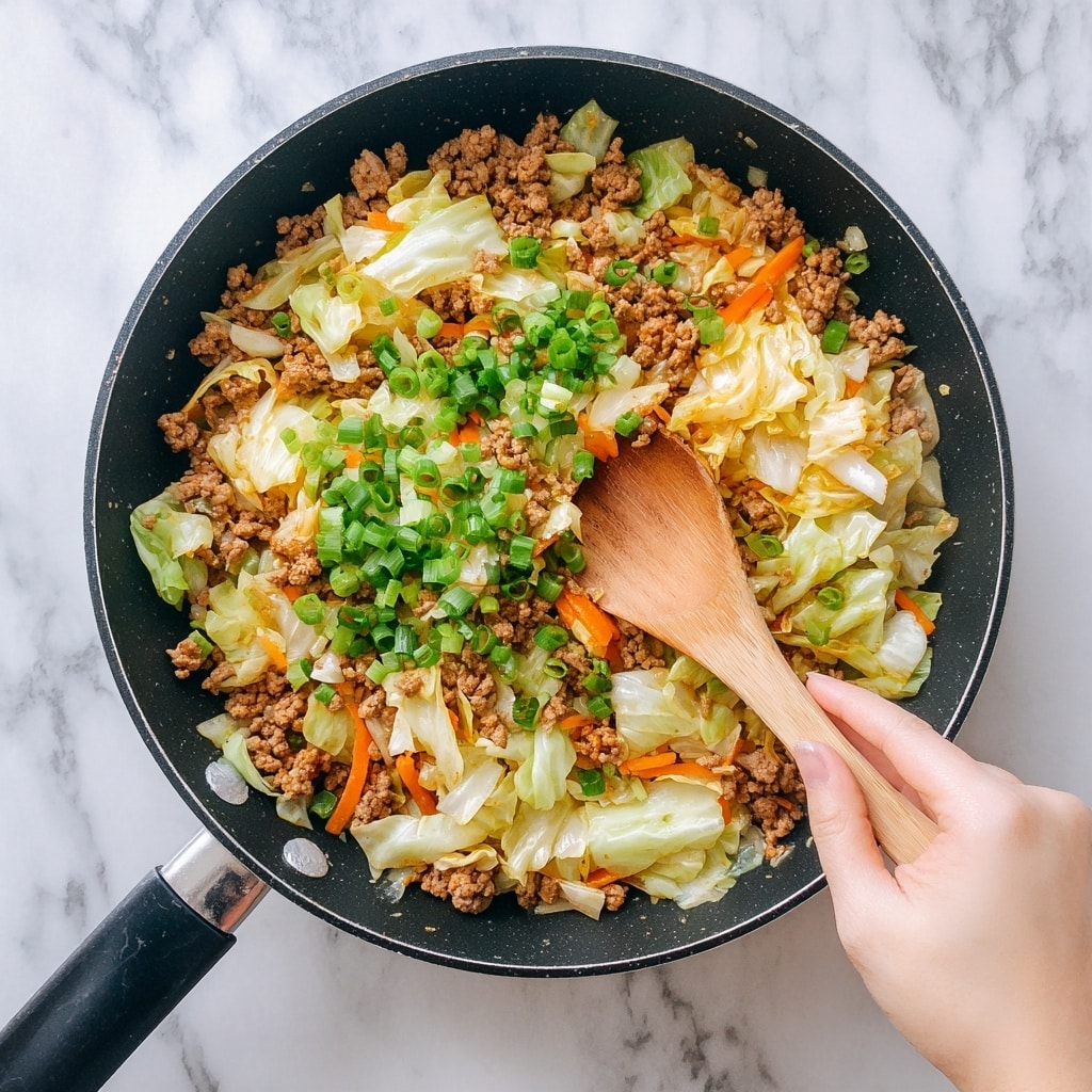 Healthy Chinese Ground Beef Cabbage Stir Fry Recipe