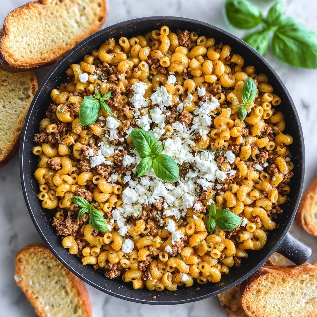 Ground Beef and Orzo Skillet Recipe - Recipe Image