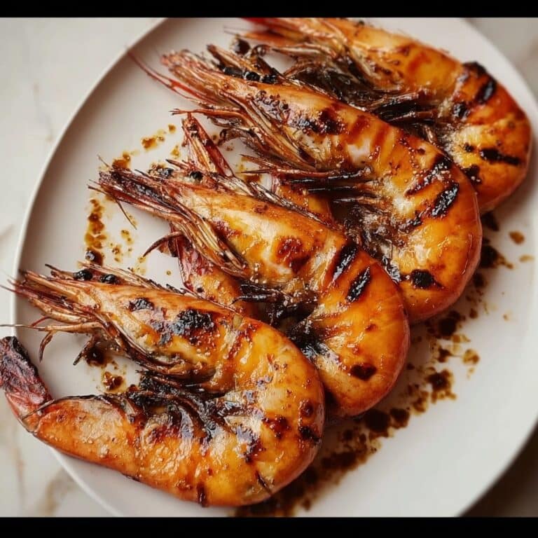 Char-Grilled King Prawns with Lemon Recipe