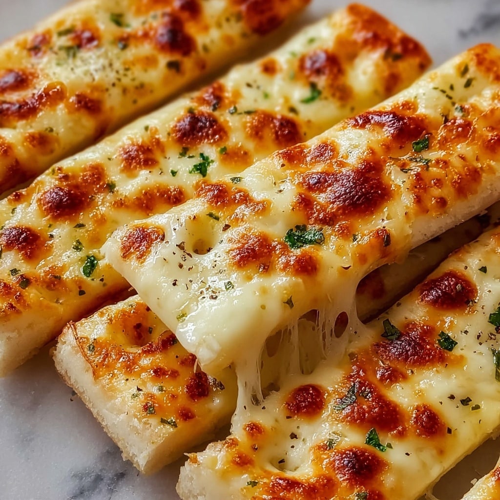 Homemade Cheesy Garlic Breadsticks Recipe - Recipe Image