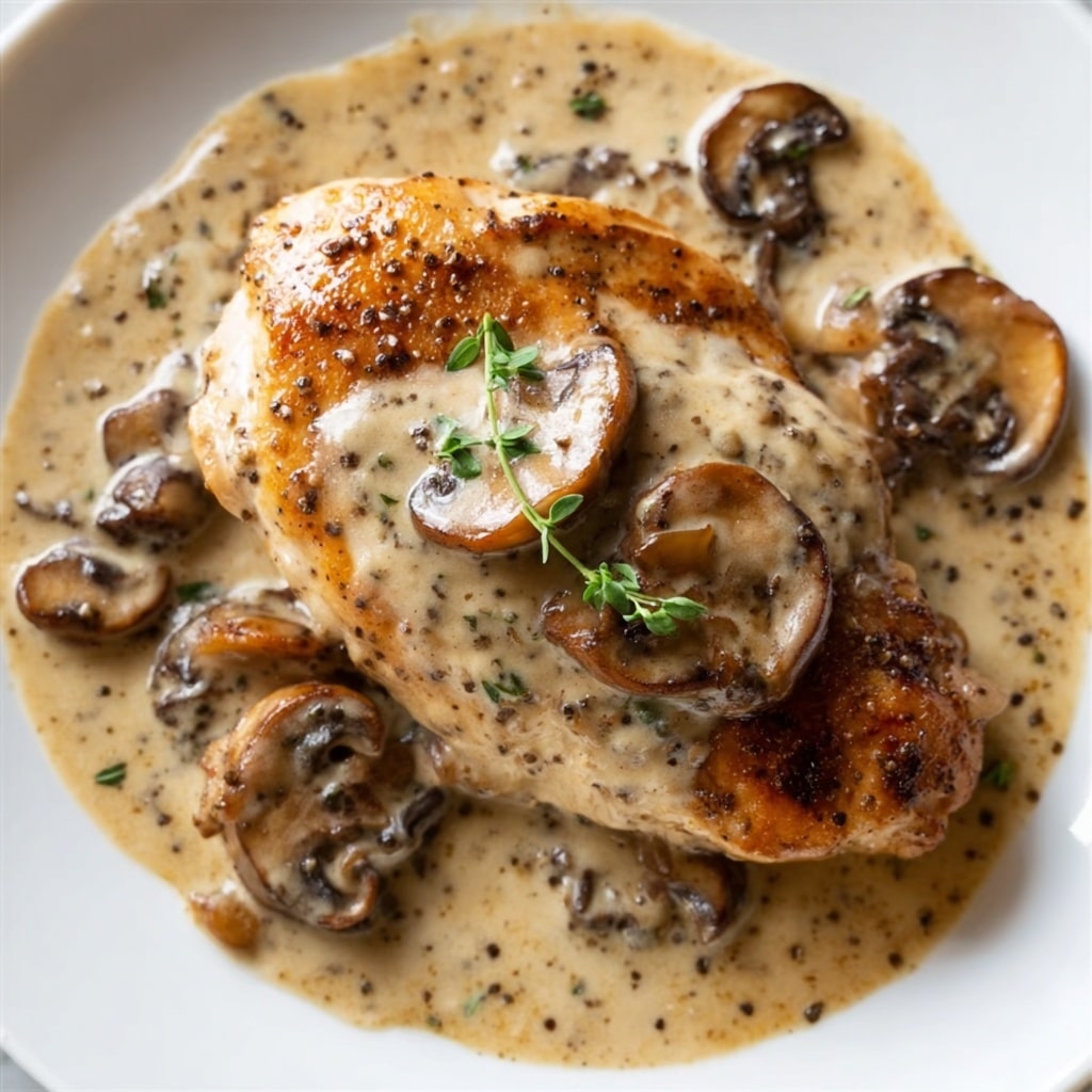 Creamy Chicken Stroganoff with Egg Noodles Recipe - Recipe Image