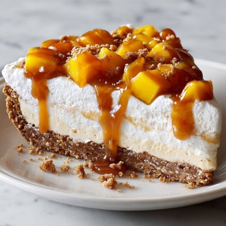 Vanilla Bean Cheesecake with Peach Cobbler & Salted Caramel Recipe