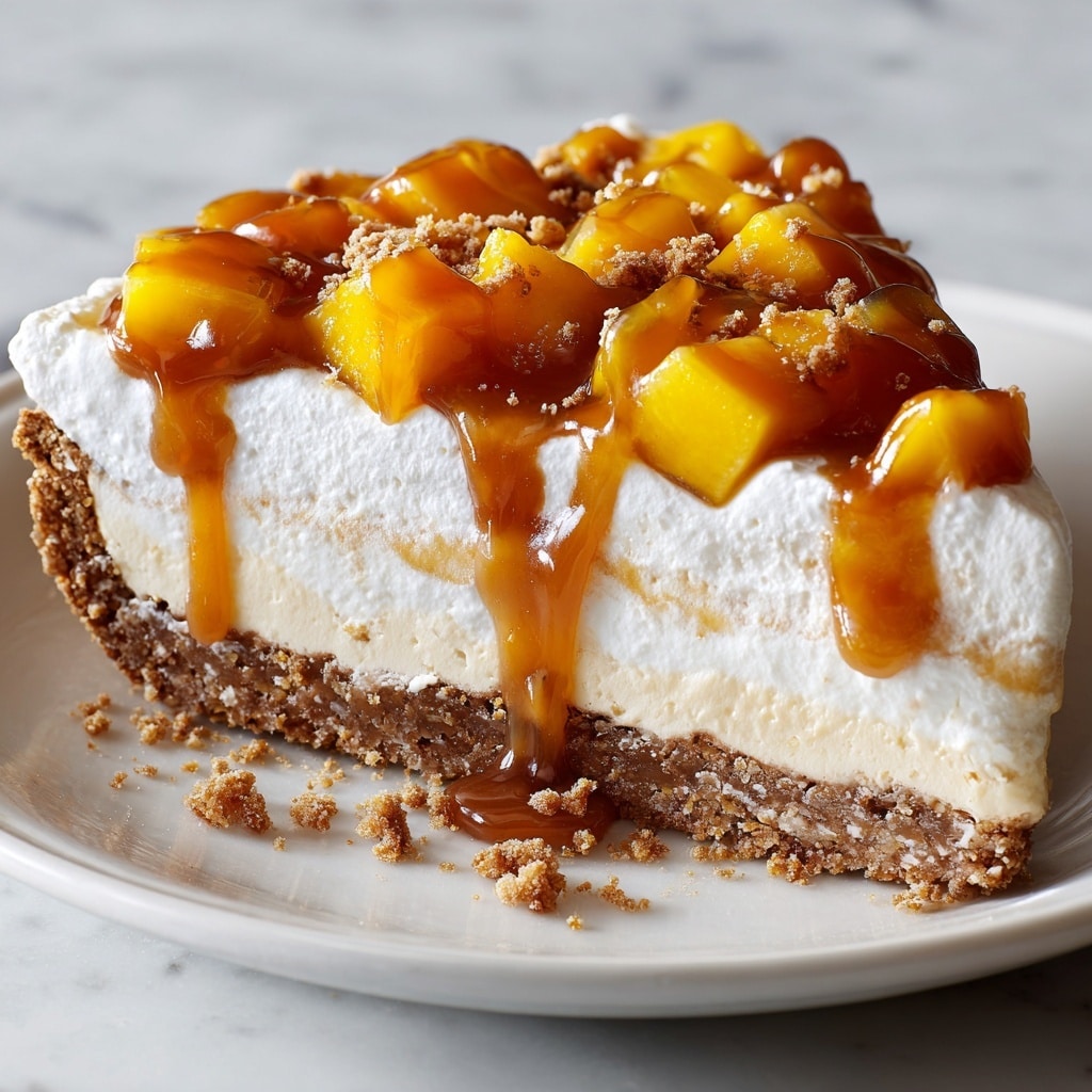 Vanilla Bean Cheesecake with Peach Cobbler & Salted Caramel Recipe