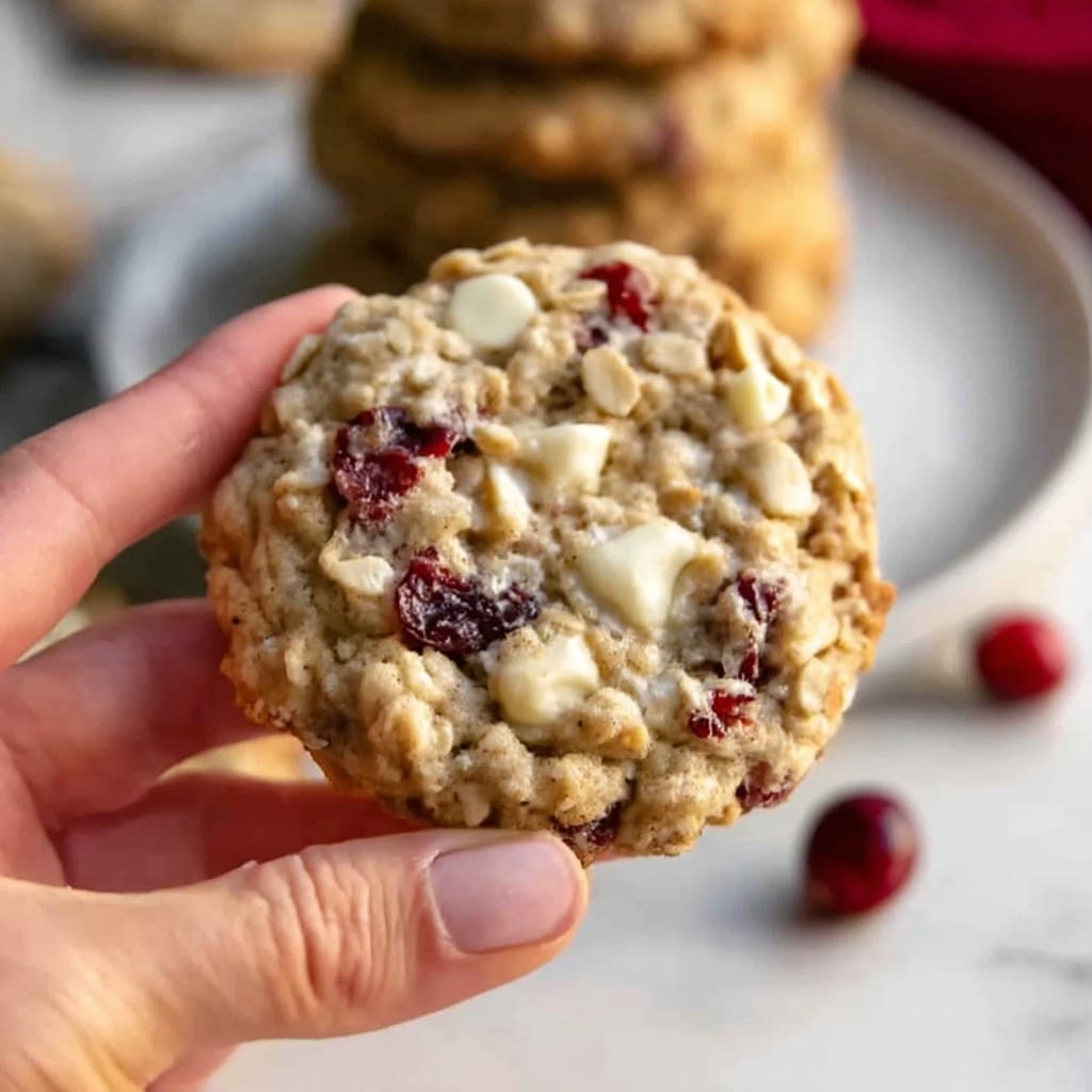 White Chocolate Oatmeal Cranberry Cookies Recipe