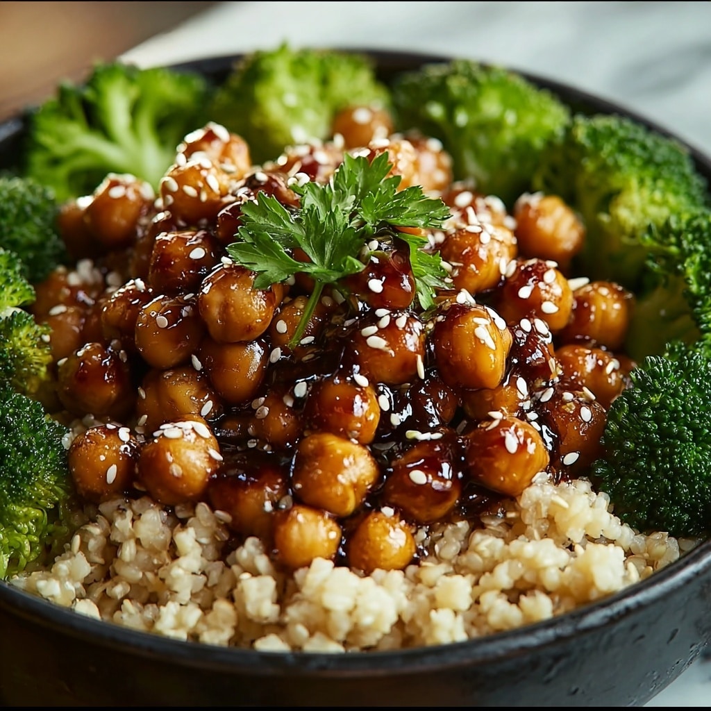 Sticky Sesame Chickpeas & Broccoli Recipe - Recipe Image