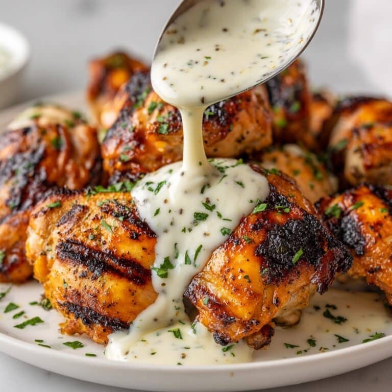 Grilled Chicken Bites with Creamy Garlic Sauce Recipe