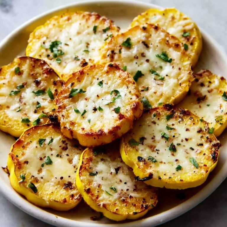 Crispy Baked Cheesy Squash Rounds Recipe