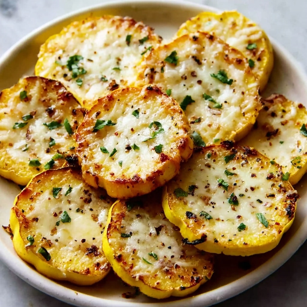 Crispy Baked Cheesy Squash Rounds Recipe - Recipe Image