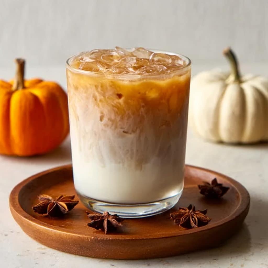 Iced Pumpkin Cream Chai Tea Latte (Starbucks Copycat) Recipe - Recipe Image