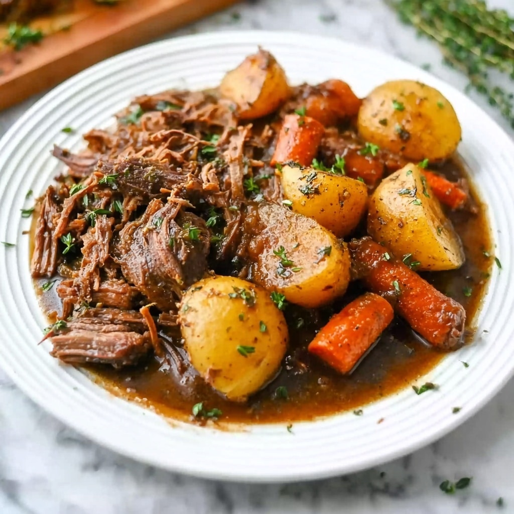 Hearty Slow Cooker Pot Roast with Carrots and Potatoes Recipe