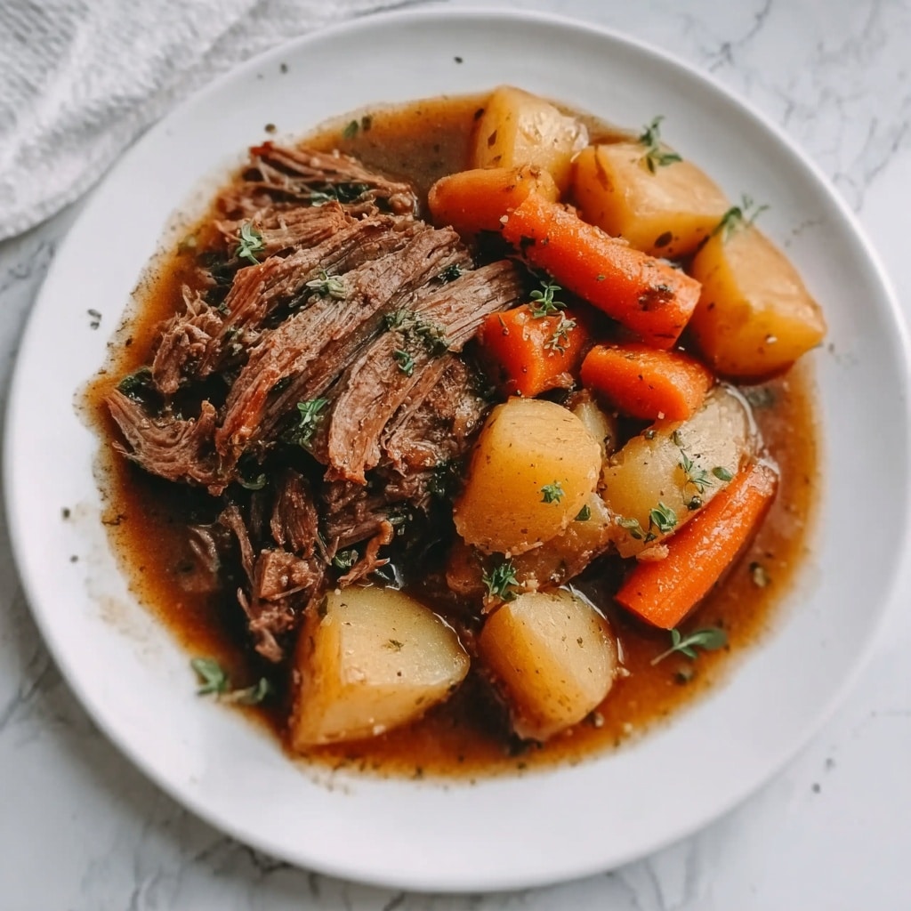 One-Pan Pot Roast with Carrots and Potatoes Recipe