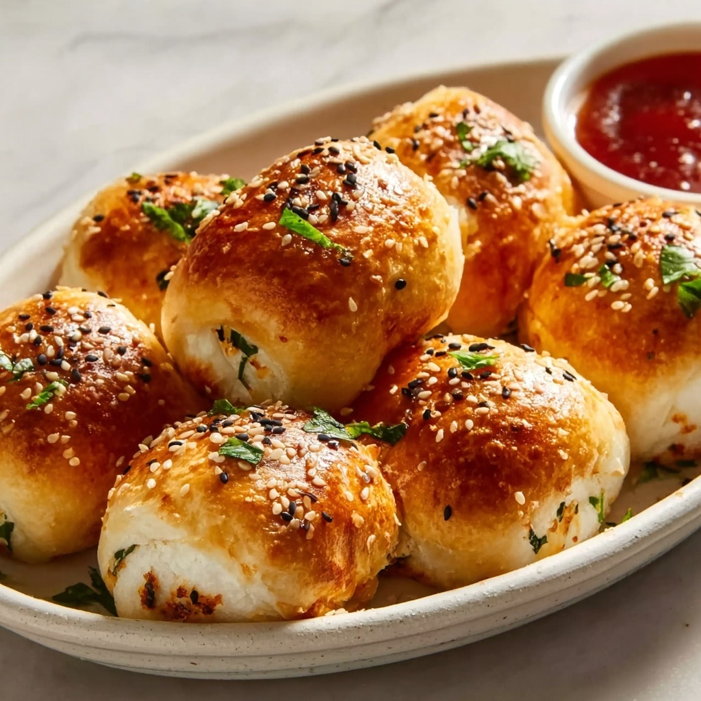 Oven Fried Feta Rolls with Chili Honey Recipe - Recipe Image