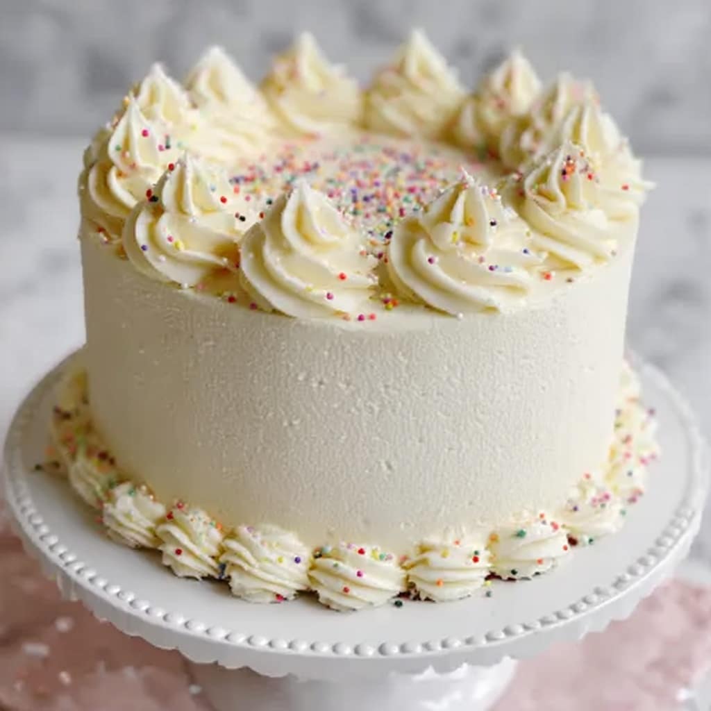 Classic White Cake Recipe - Recipe Image