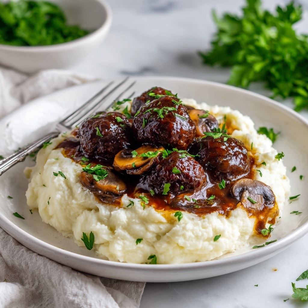Slow Cooker Salisbury Steak Meatballs Recipe