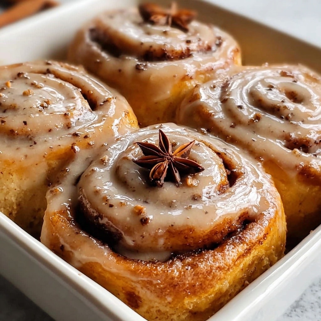 Chai Cinnamon Rolls with Spiced Cream Cheese Frosting Recipe - Recipe Image