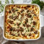Cheesy Mushroom Chicken Alfredo Lasagna Recipe