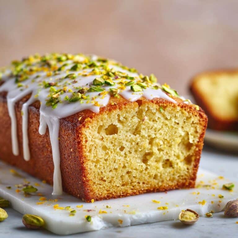 Pistachio Lemon Loaf Cake Recipe