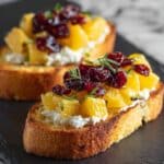 Butternut Squash Cranberry and Goat Cheese Crostini Recipe