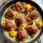 Herb Roasted Chicken in Creamy Garlic Herb Sauce Recipe