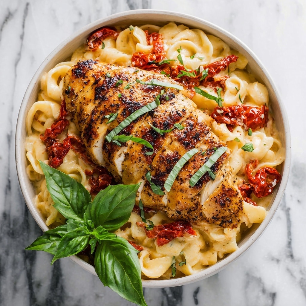 Garlic Basil Chicken with Tomato Butter Sauce Recipe