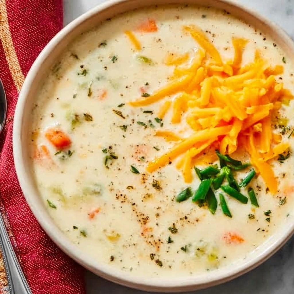 Creamy Potato Carrot Soup with Cheddar and Parsley Recipe