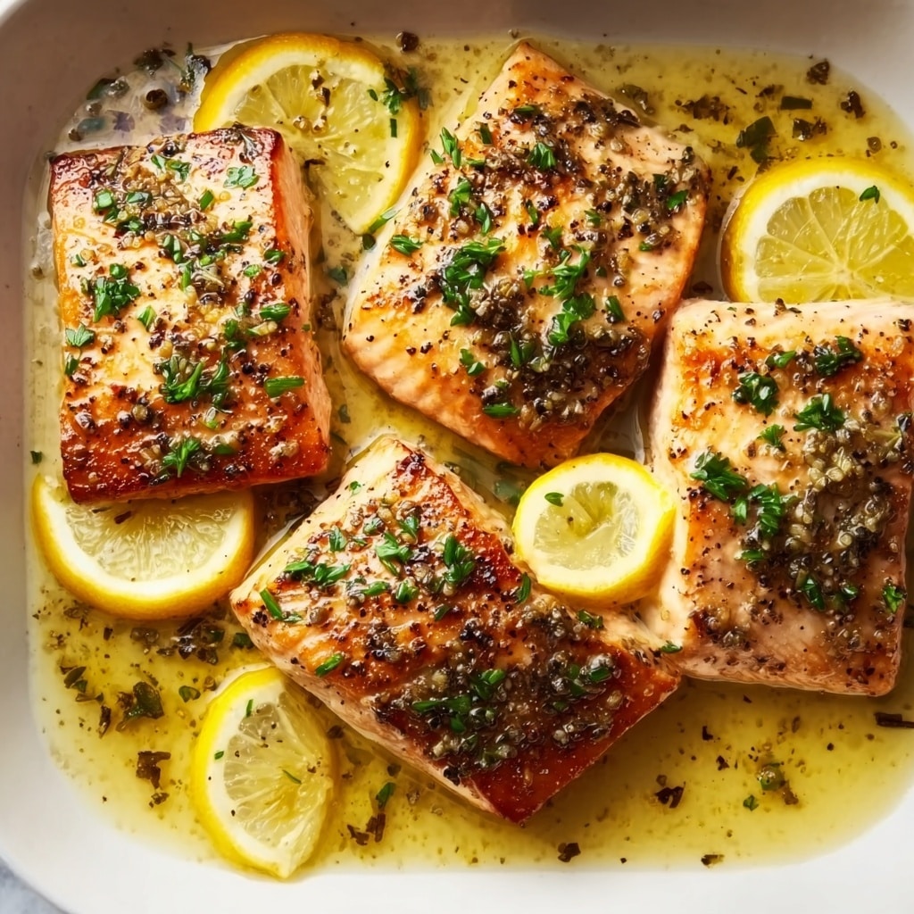 Broiled Cod with Lemon Butter Garlic Sauce Recipe