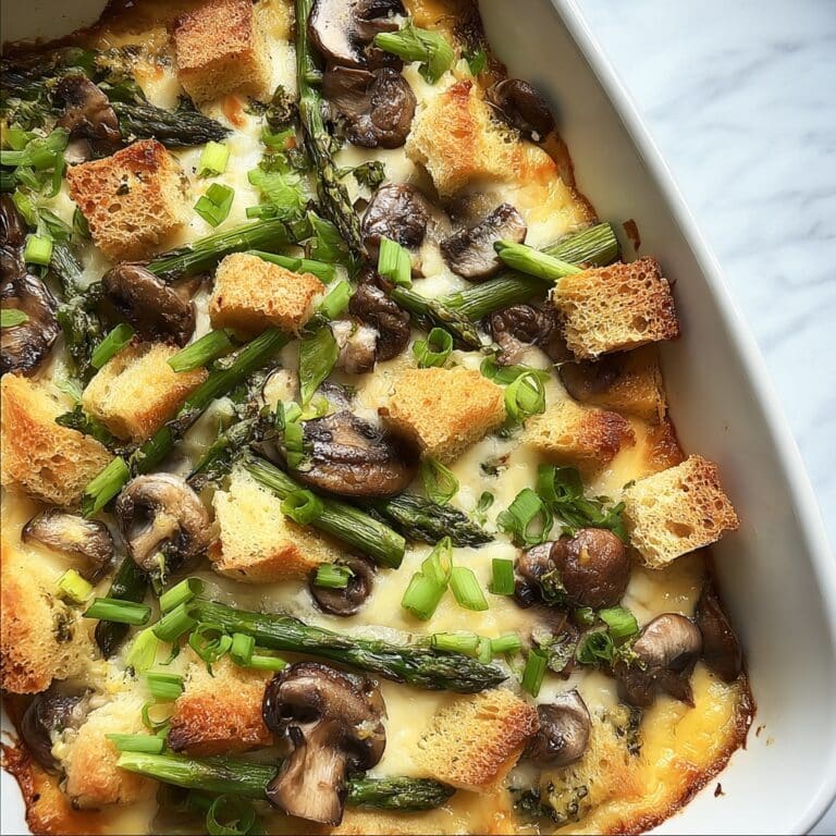 Overnight Asparagus Mushroom Strata Recipe