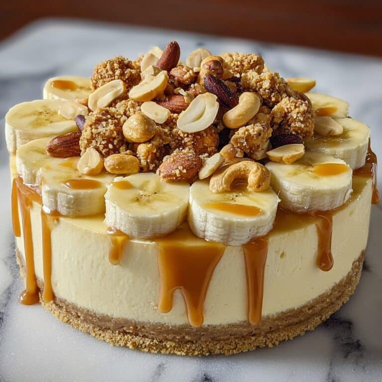 Banana Caramel Peanut Butter Cheesecake Recipe