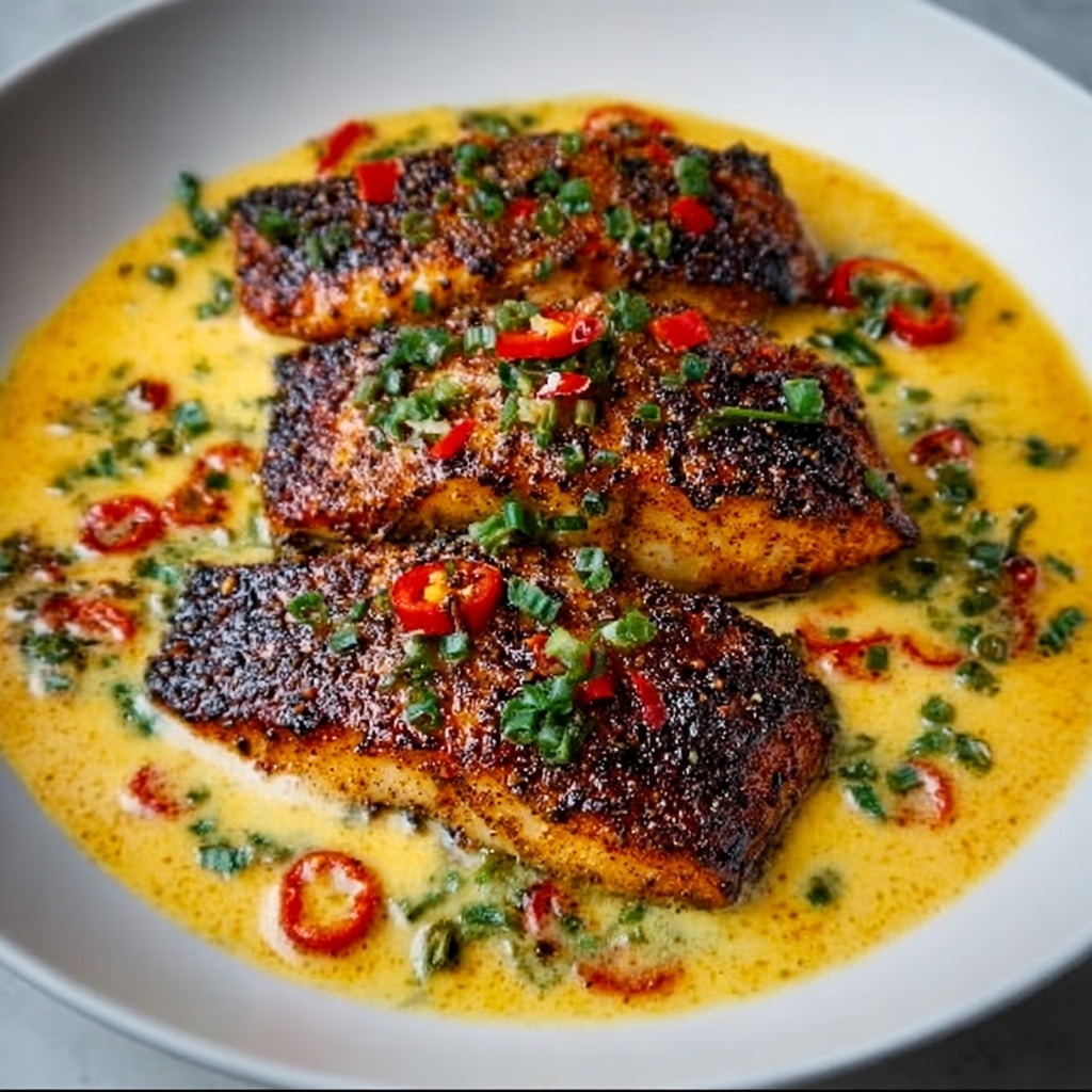 Red Snapper with Creamy Creole Sauce Recipe