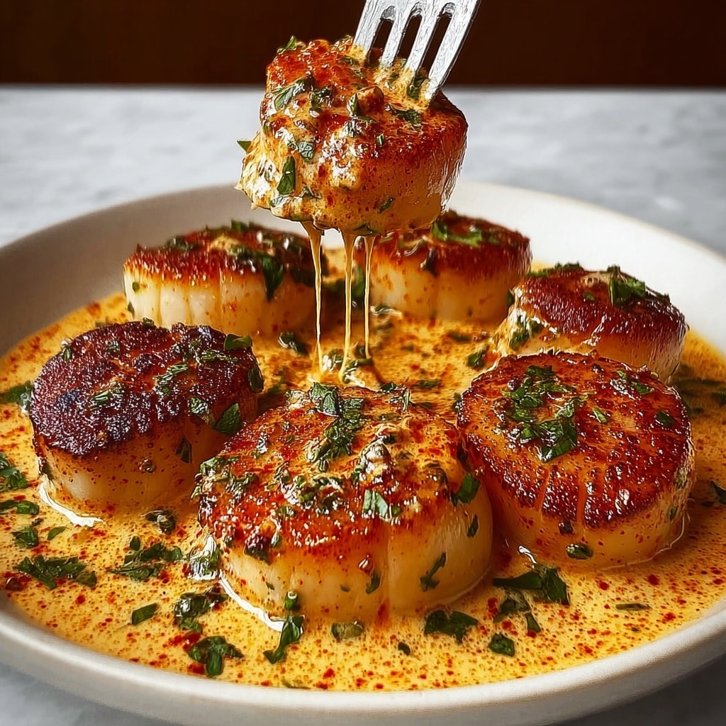 Seared Scallops with Cajun Cream Sauce Recipe - Recipe Image
